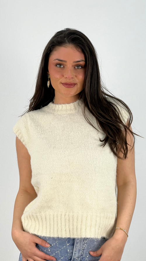 Unisex Pullunder Trendig Viskosblandning-1