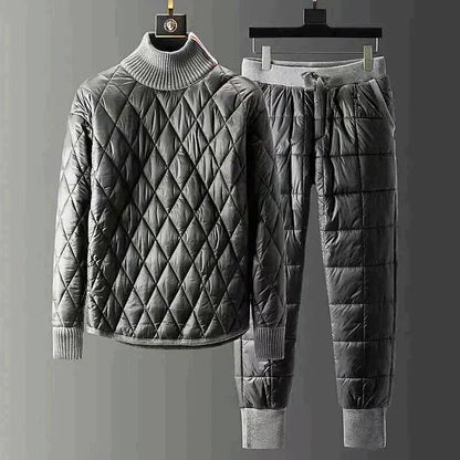 Kvinnors Vinteruppsättning Turtleneck Termisk Velor-5