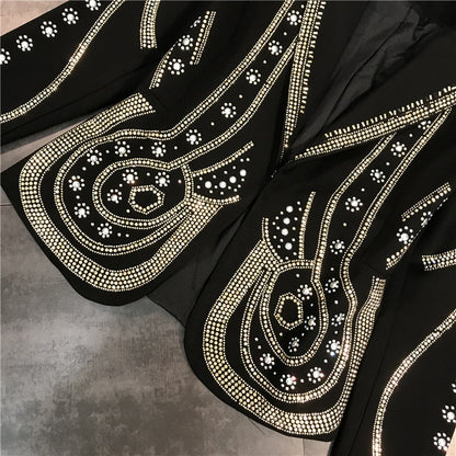 Dam Blazer Sprucken Krage Hög Midja 100% Bomull-3