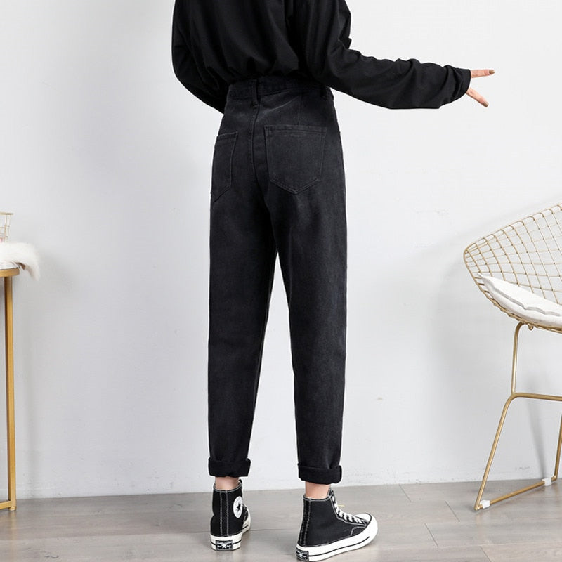Snygga Byxor Dam Högmidjade Boot Cut Bomull 5