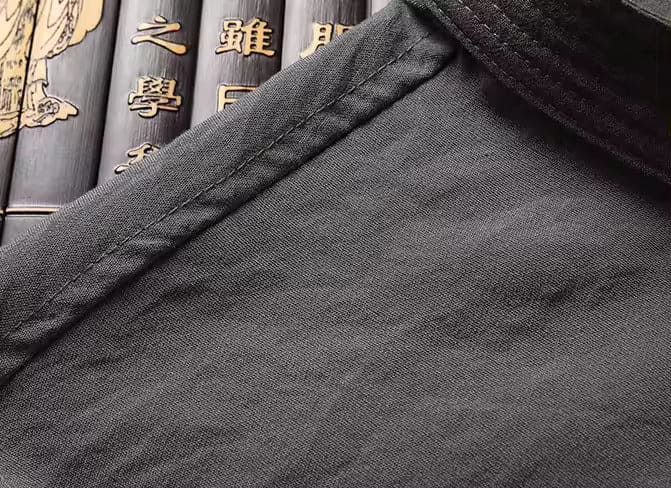 Dam Linne med Långa Ärmar Bomullsblandning-3