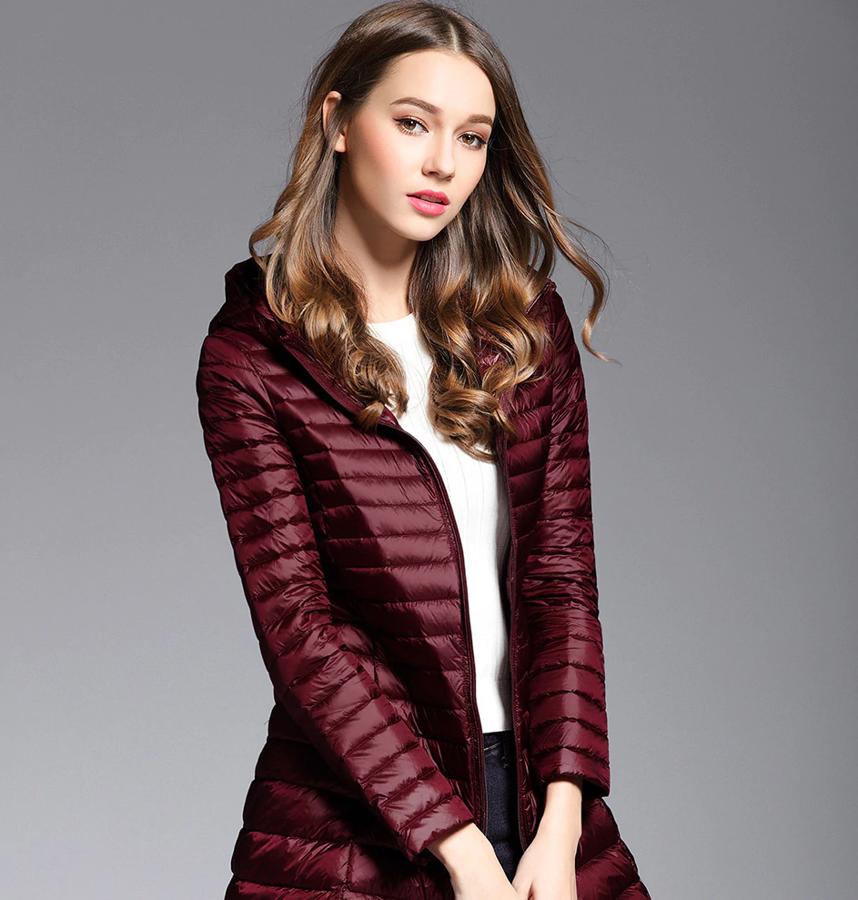 Variant image for Dam Lång Hoodie Vattentålig Dun 90% Dun 10% Fjädrar-22