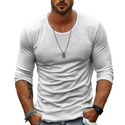 Herrskjorta Slim-Fit Stretchmaterial för Affär och Fritid-6