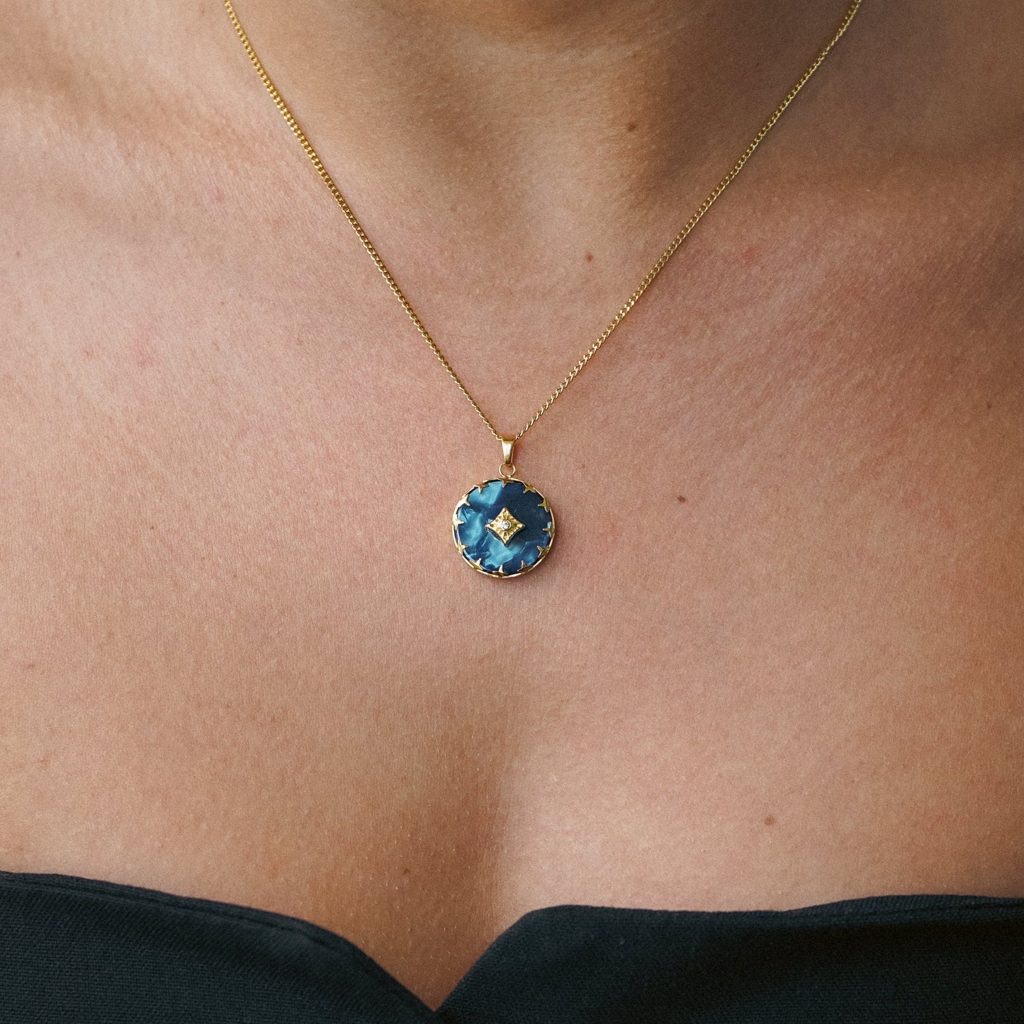 Dam Halsband Justerbar Kedja Elegant Design Kvalitetsmetall Akryl 4
