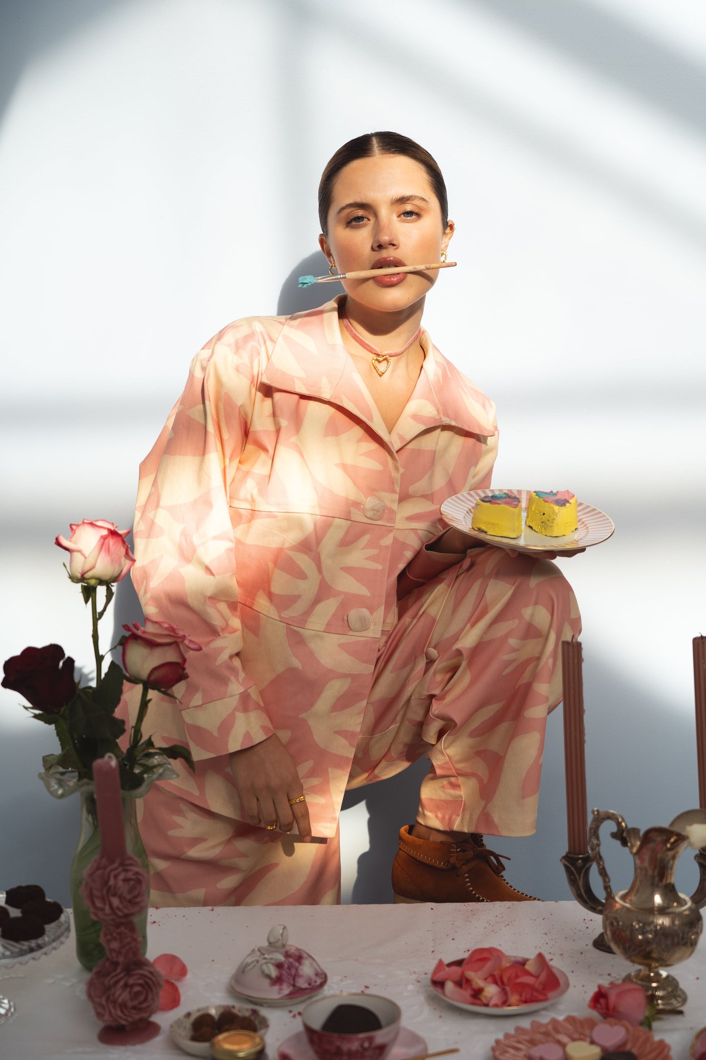 Dam Byxor Rundad Form 100% Bomull Överdimensionerad Silhuett-4