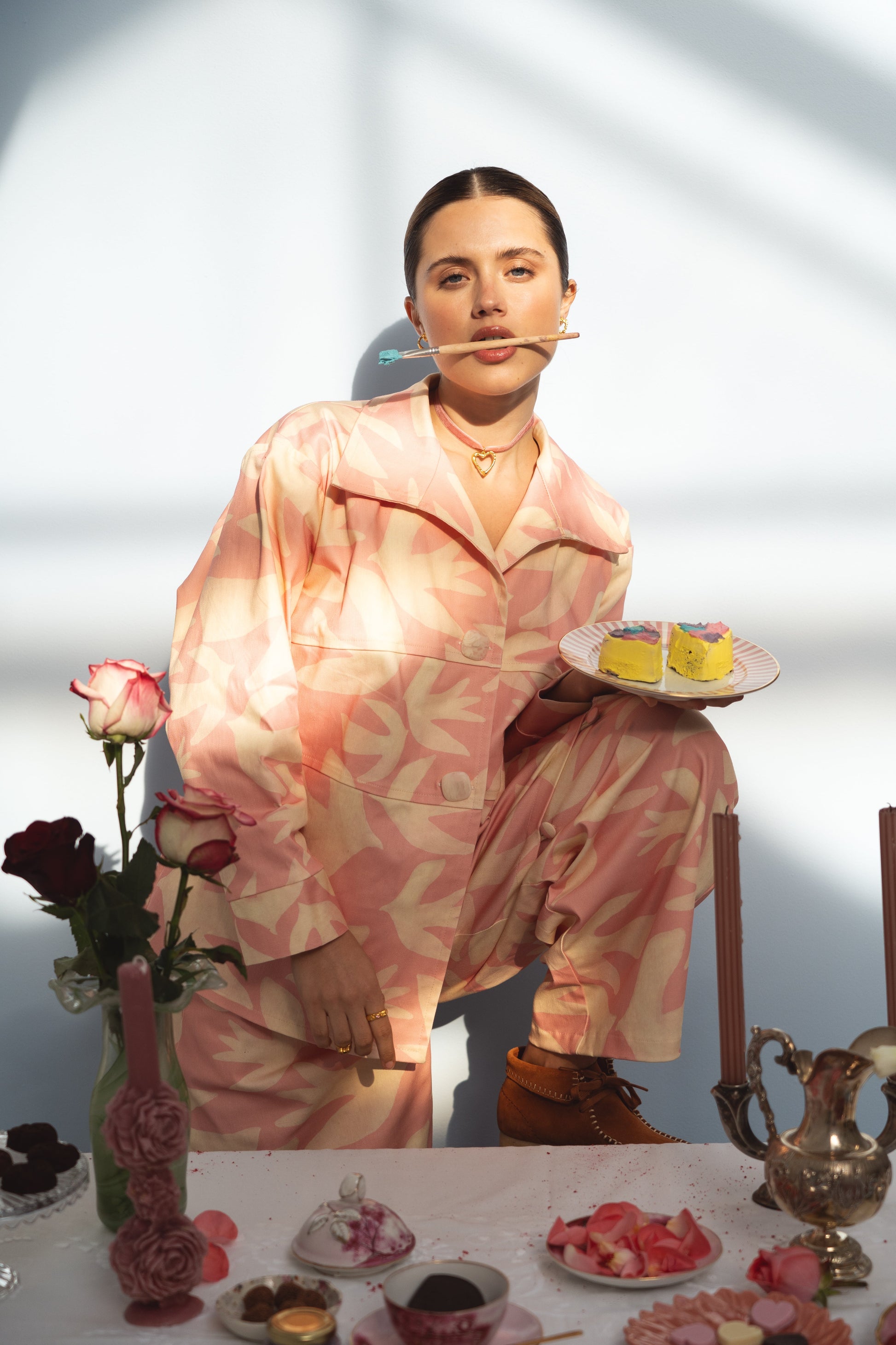 Dam Byxor Rundad Form 100% Bomull Överdimensionerad Silhuett-4