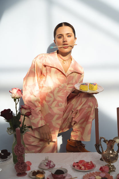 Dam Byxor Rundad Form 100% Bomull Överdimensionerad Silhuett-4