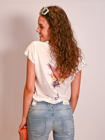 Kick Flare Jeans Dam i Hög Midja av Mjuk Bomull – Trendig Silhuett med Begagnad Look 6