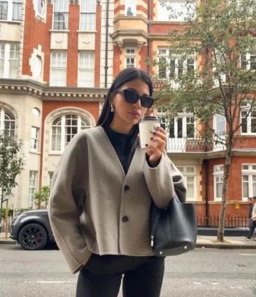 Kvinnors Ulljacka Tidlös Design Högkvalitativt Material 2