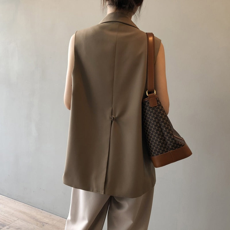 Dam Blazer Ärmellös Modern Polyester 3