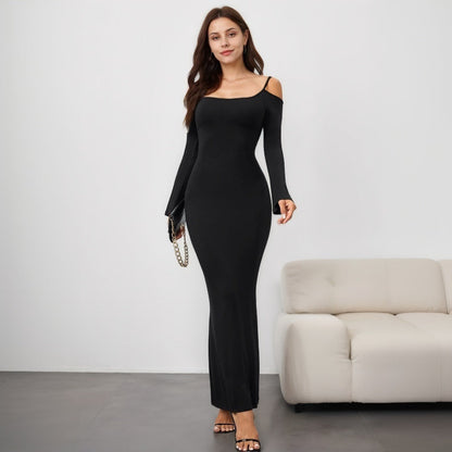 Dam Bodycon Kjol Lång Polyester Elastan 2