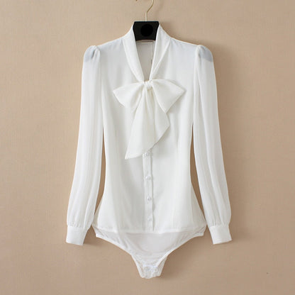 Dam Bodysuit Enkel Design Lång Ärmar Polyester 0