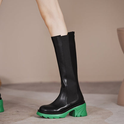 Dam Chelsea Stövlar Bekväm Eco Leather med Vadderad Fotbädd 2