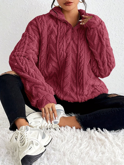 Dam Fleecetröja Klassisk Design Mjuk Fleece för Komfort och Stil 9