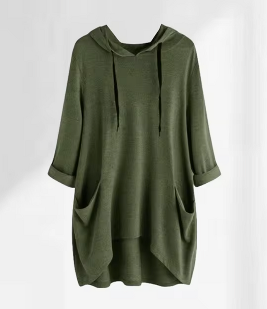 Dam Hoodie Överdimensionerad Mjuk Bomull 0