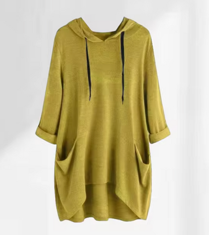 Dam Hoodie Överdimensionerad Mjuk Bomull 3