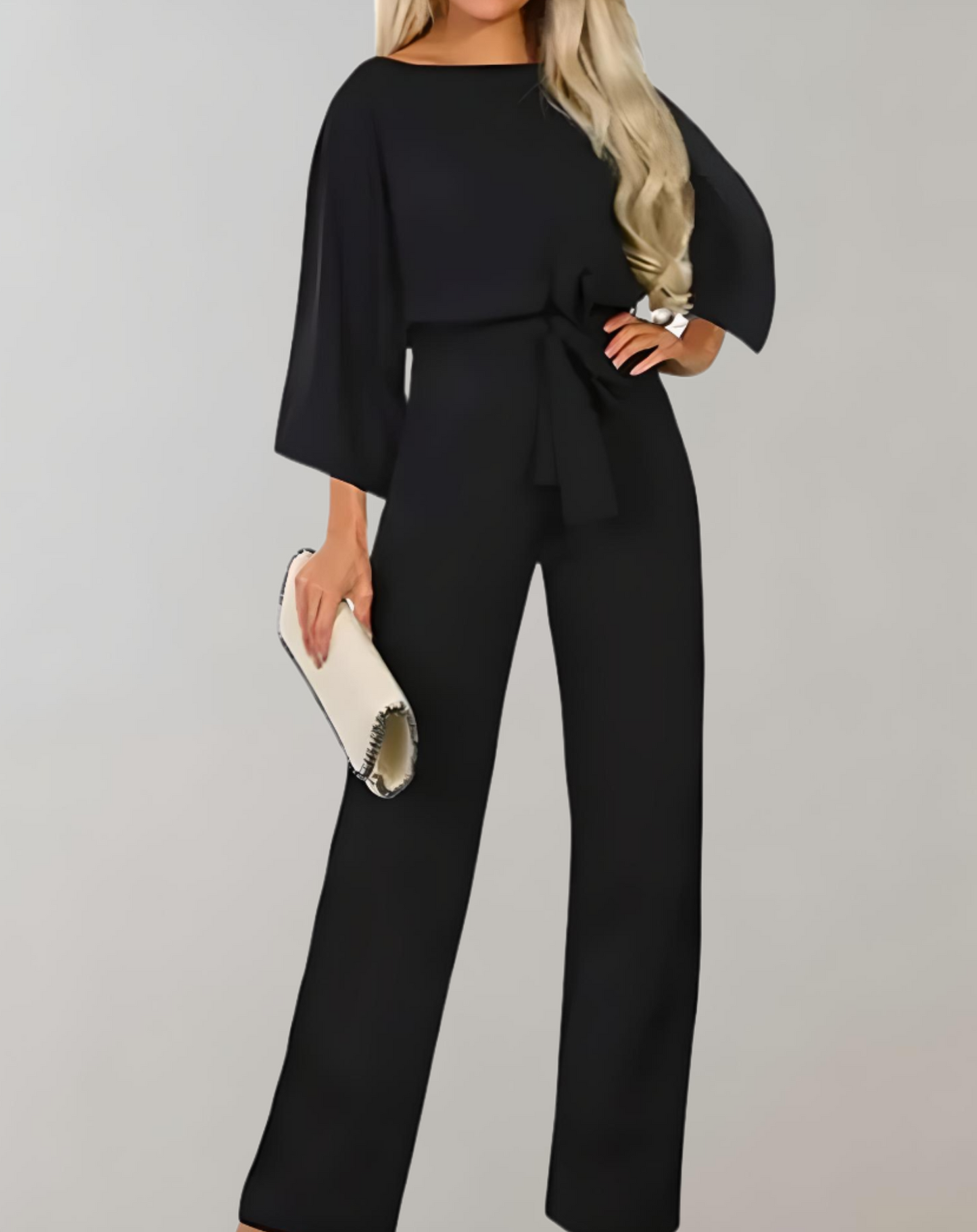 Dam Jumpsuit Halvlängd Elegant Andningsbart Material 1
