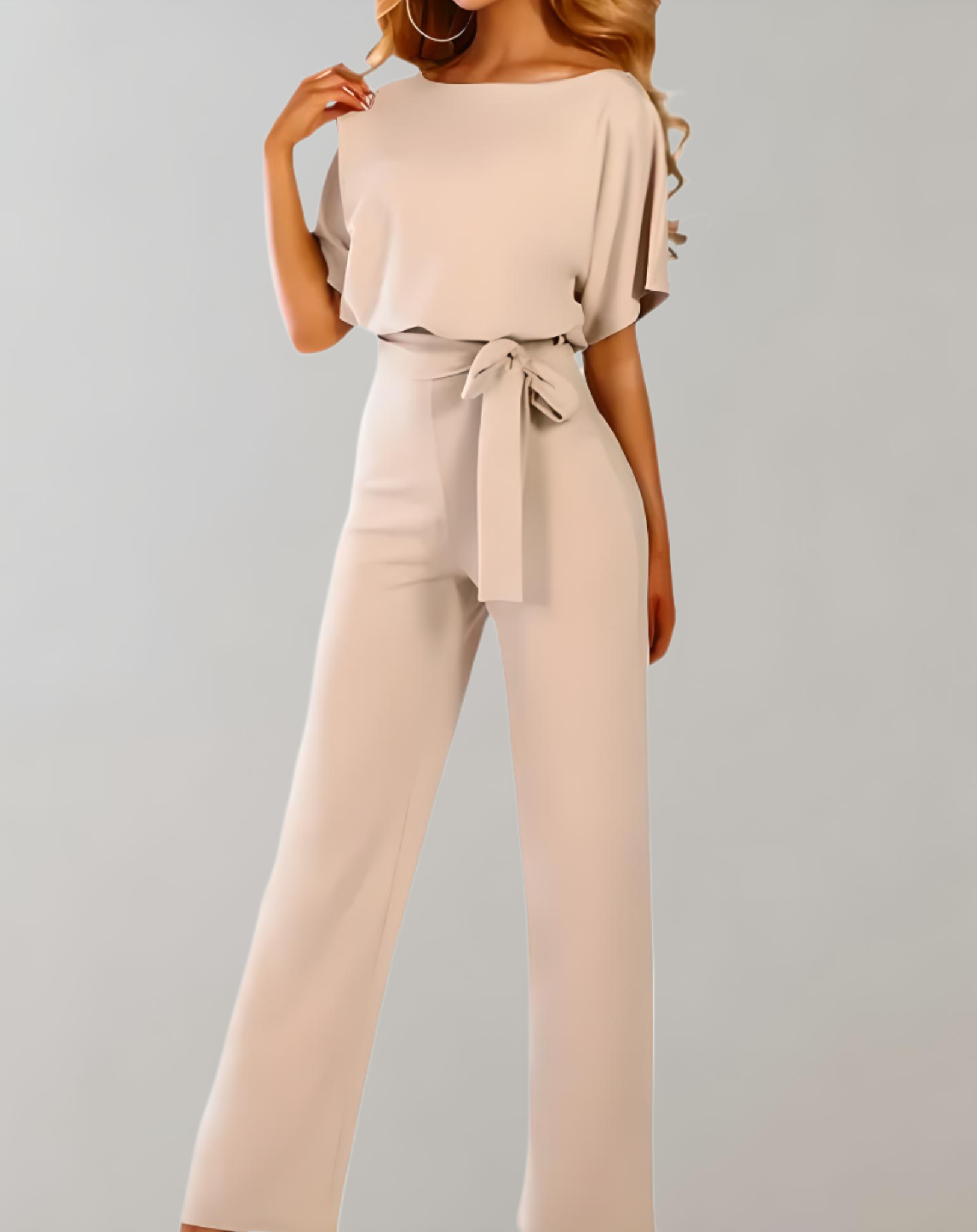 Dam Jumpsuit Halvlängd Elegant Andningsbart Material 2