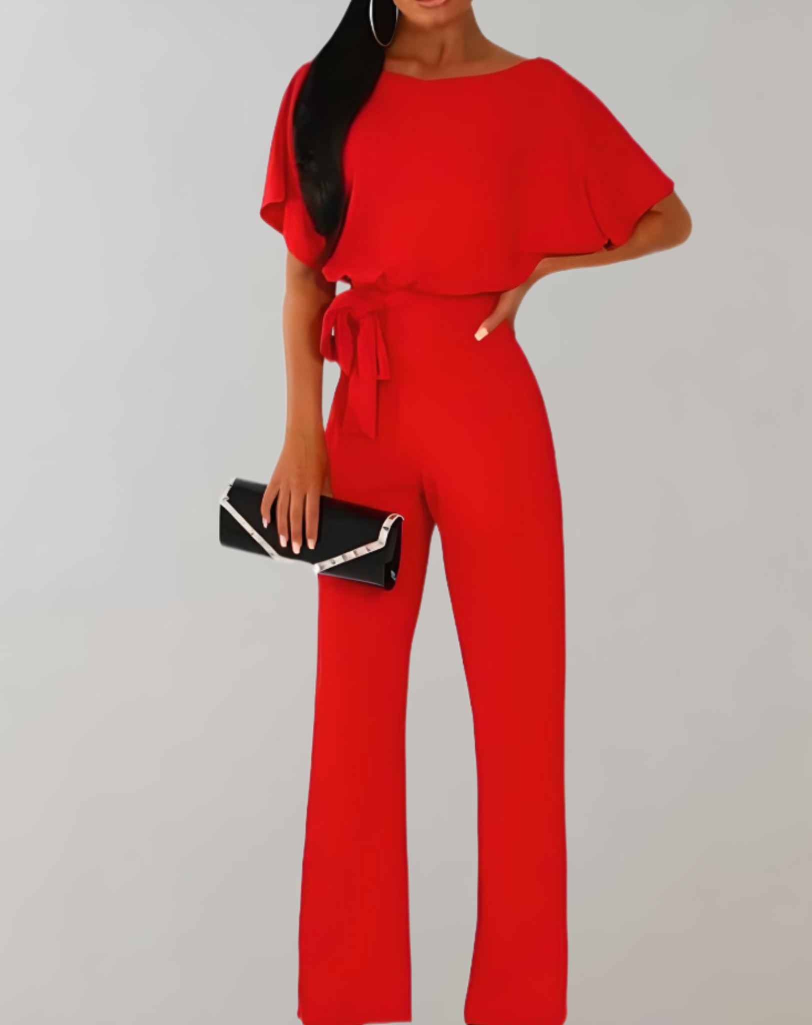 Dam Jumpsuit Halvlängd Elegant Andningsbart Material 4