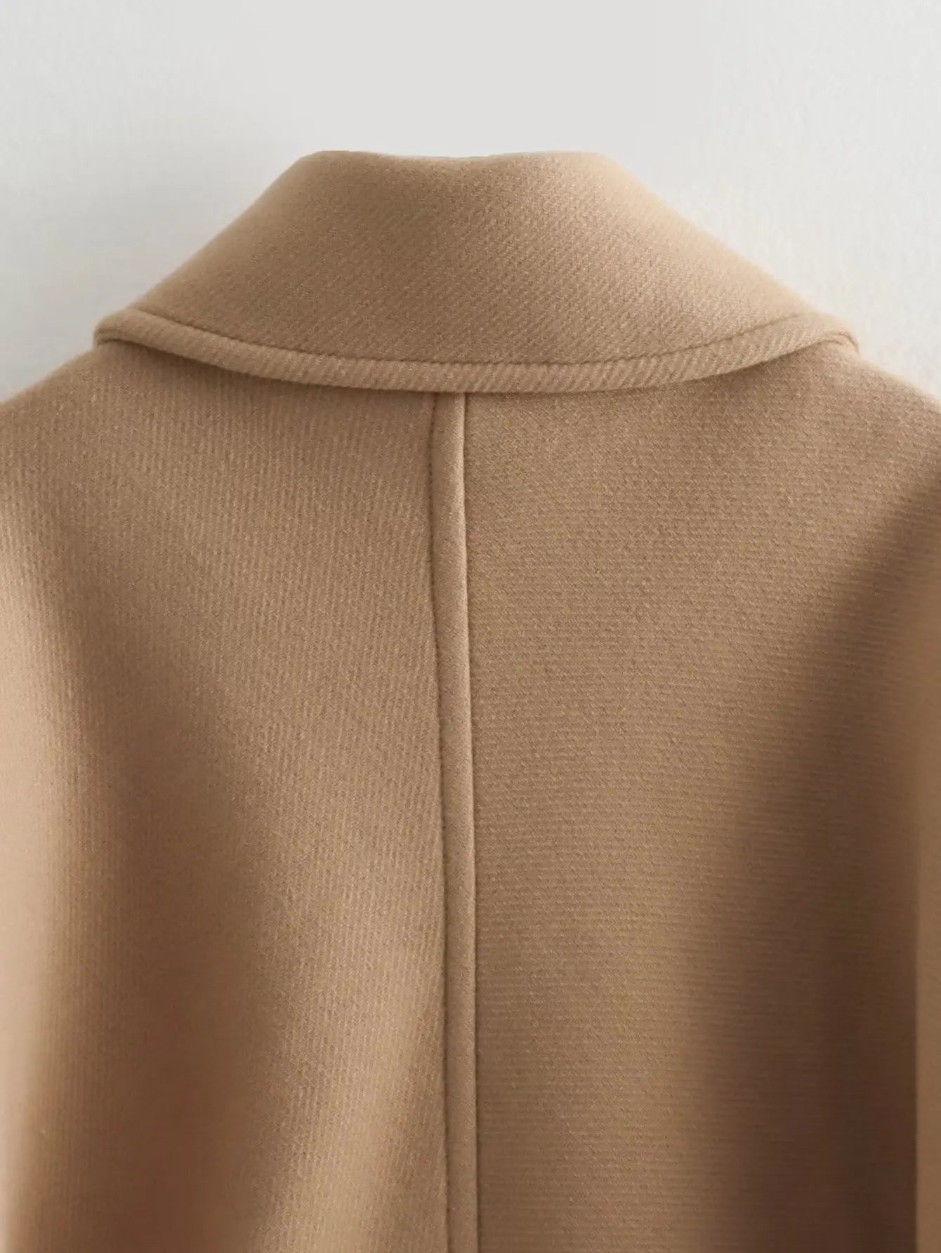 Dam Kappa Vintage Fashionabel Krage Högkvalitativt Tyg 3
