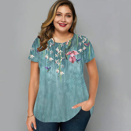 Dam Klänning Plus Size Avslappnad Bomull Sommarstil 1