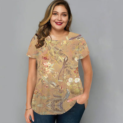 Dam Klänning Plus Size Avslappnad Bomull Sommarstil 3