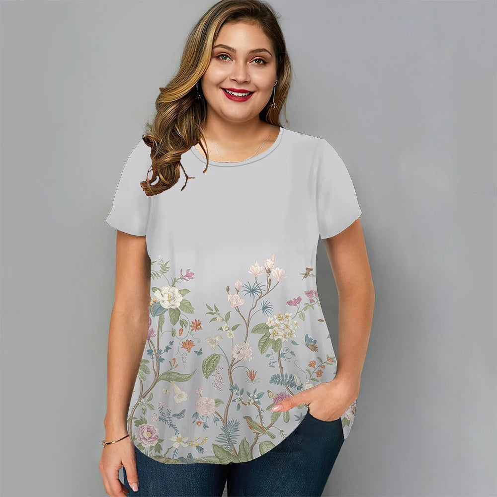 Dam Klänning Plus Size Avslappnad Bomull Sommarstil 4