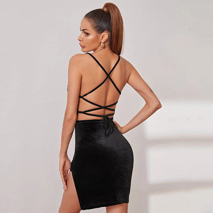 Dam Klänning Utan Axelband Ärmlös Polyester för Fest och Bröllop 2