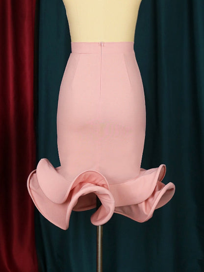 Dam Midi Rock Ruffled Bomullsblandning 2