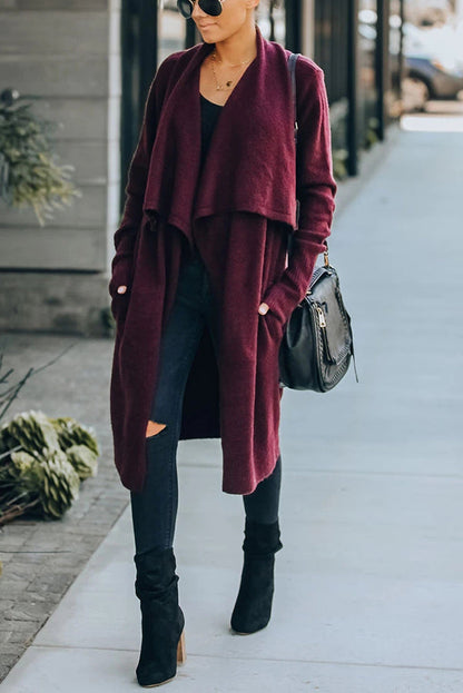 Dam Stickad Väst med Krage för Lager-på-Lager Styling 7