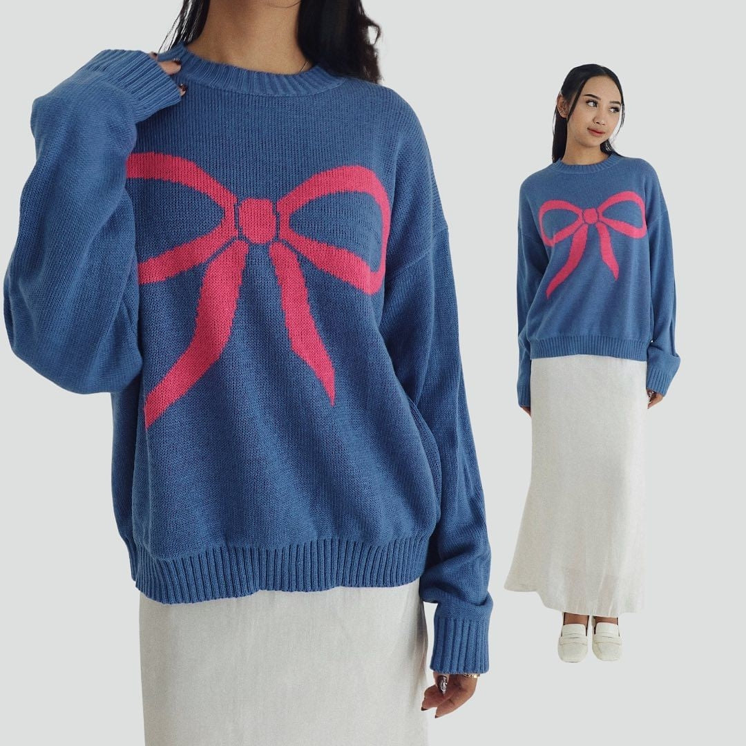 Dam Tröja Tvåfärgad Akryl med Sling Accent 1