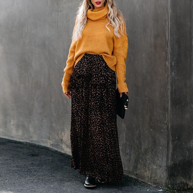 Dam Turtleneck Tröja Avslappnad Bomull Polyester 2