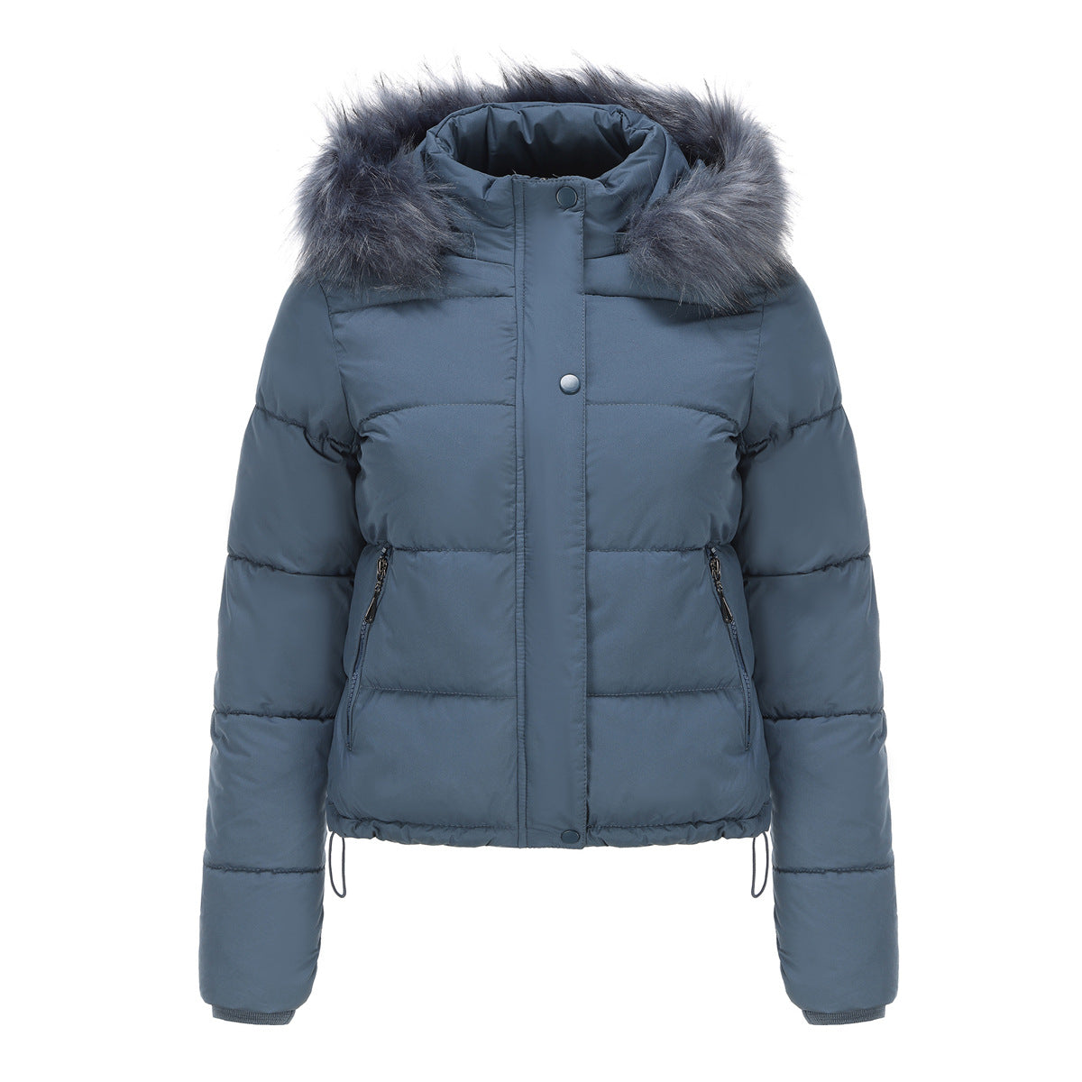 Dam Vinterjacka Avtagbar Huva Mjuk Polyester 2