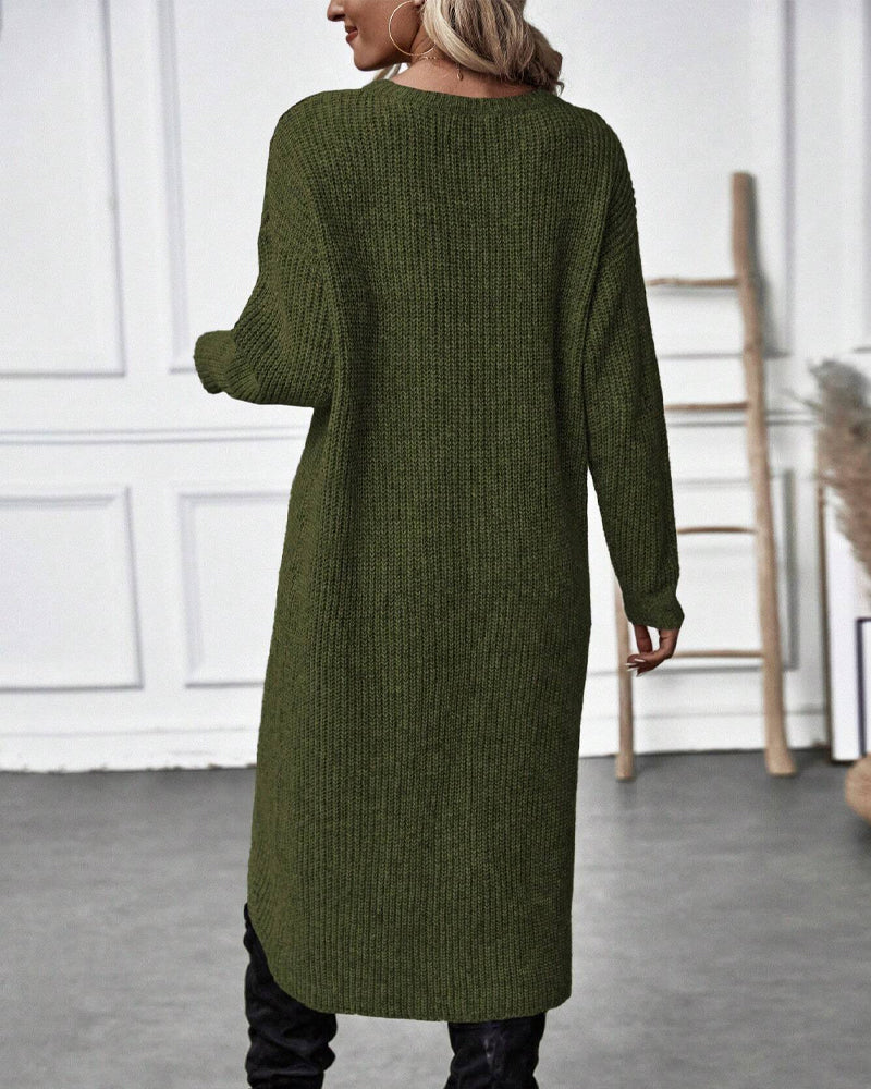 Dam Vinterklänning Långärmad Turtleneck Mjuk Material 4