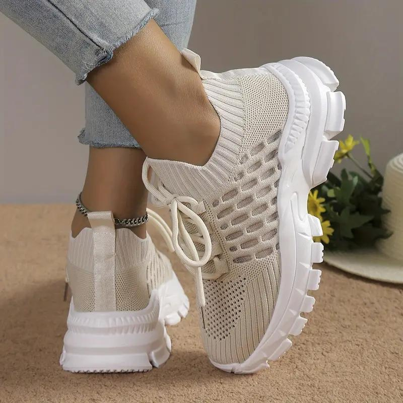 Dam Sneakers Sportiga Textil Träningsskor-2