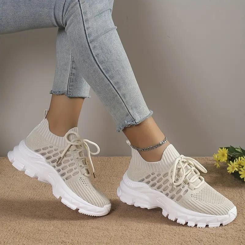 Dam Sneakers Sportiga Textil Träningsskor-3