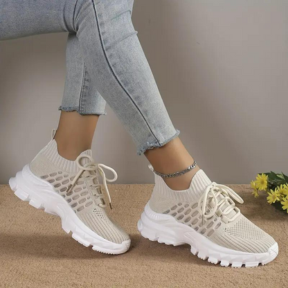 Dam Sneakers Sportiga Textil Träningsskor-3