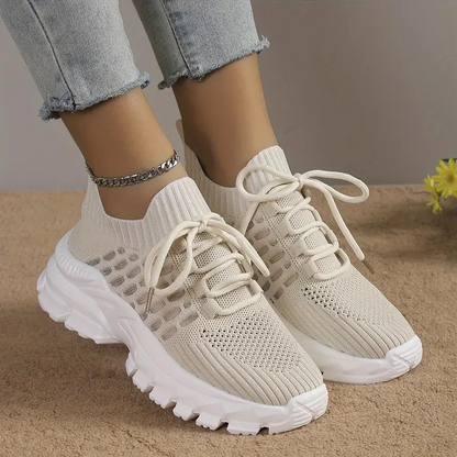 Dam Sneakers Sportiga Textil Träningsskor-4