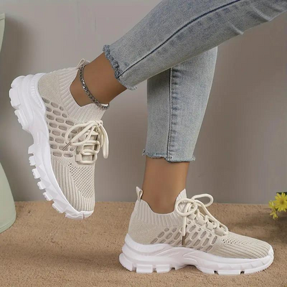 Dam Sneakers Sportiga Textil Träningsskor-6