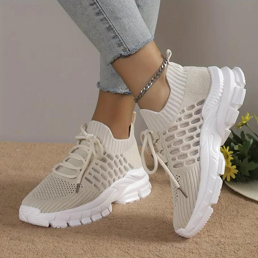 Dam Sneakers Sportiga Textil Träningsskor-1