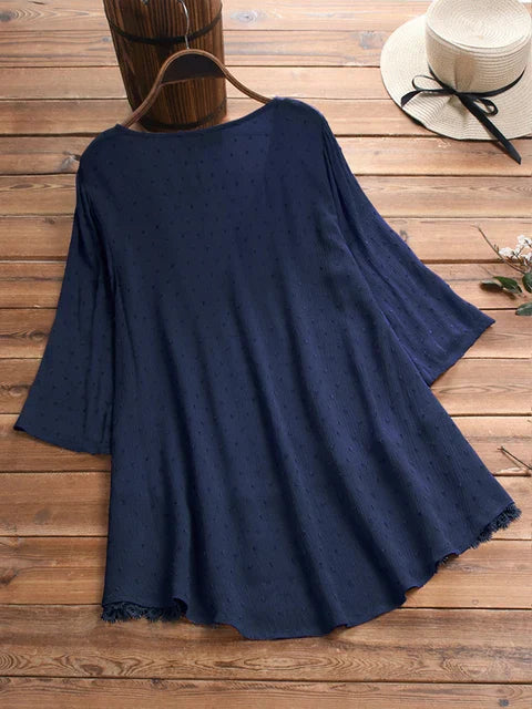 Variant image for Kvinnors Lång Skjorta V-Neck Polyester Eleganta Stil-9