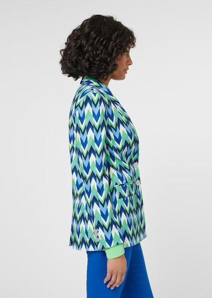 Dam Blazer Modern Design Polyester med Reverseringskrage och Långa Ärmar-3