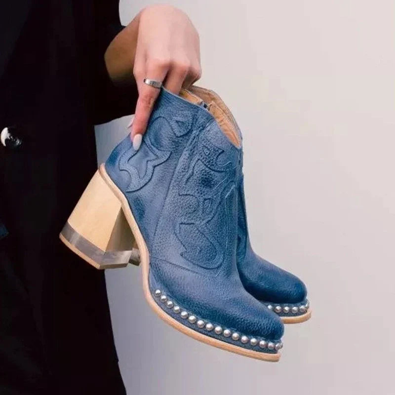 Herrskor Läder Broderade Klassisk Design Komfort-4