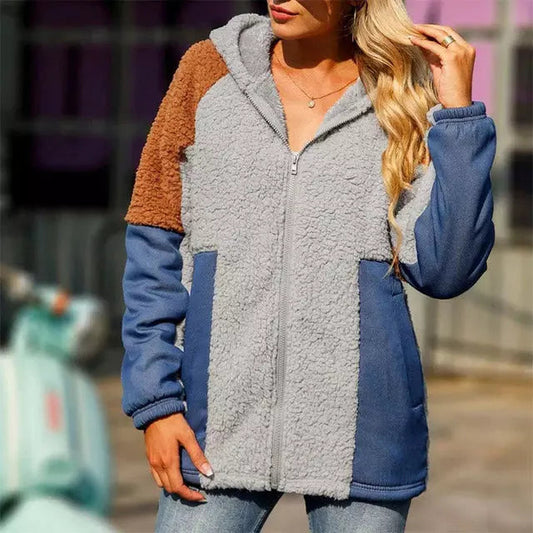 Damer Lapptäcke Avslappnad Patchwork Bomull med Huva 0