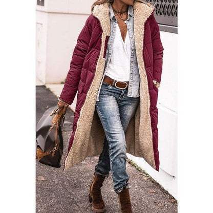 Variant image for Dam Kappa Reversibel Lång Puffermantel Sherpa-31