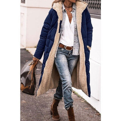 Variant image for Dam Kappa Reversibel Lång Puffermantel Sherpa-37