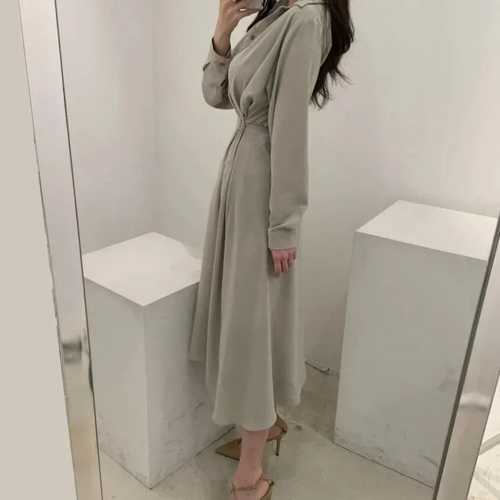 Damklänning Blus med Midjebälte Monokrom Polyester 0