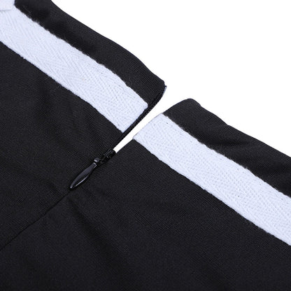 Damklänning Retro Stil V-Neck med Bälte Polyester 3