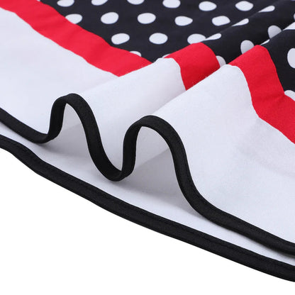 Damklänning Retro Stil V-Neck med Bälte Polyester 4