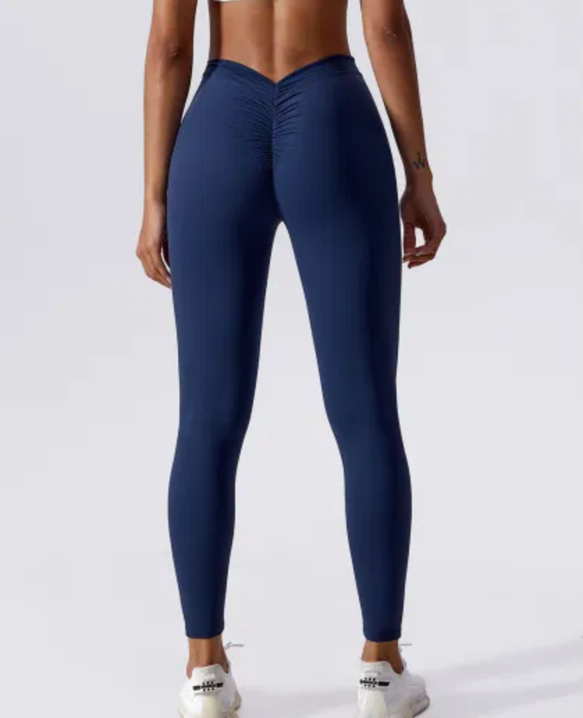 Damleggings Hög Midja Samlad Bakvy Mjuk Elastisk 1